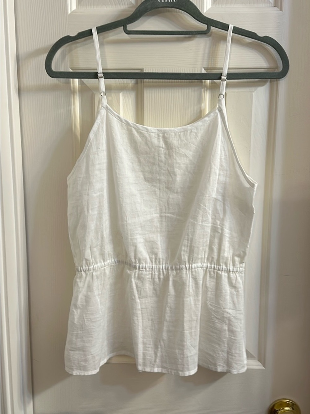 Classic White 100 percent Cotton Top Adjustable Straps.